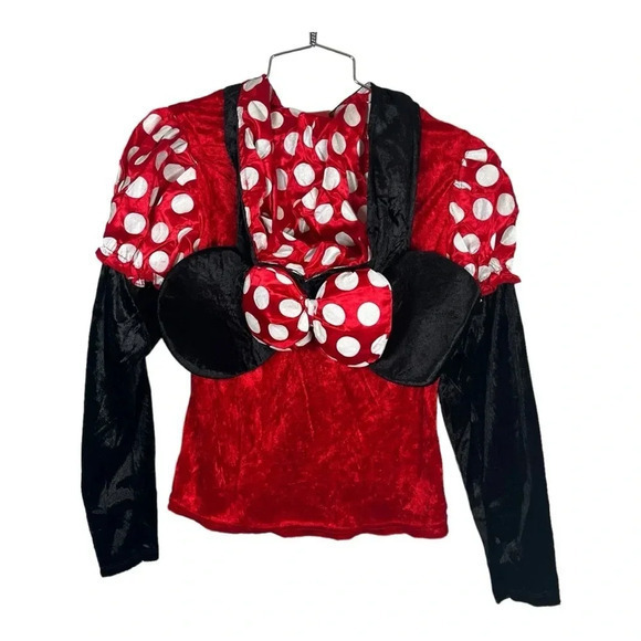 Disney‎ Minnie Mouse Halloween Costume Hoodie Ears Bow Women Small/Medium NWOT - Picture 7 of 10